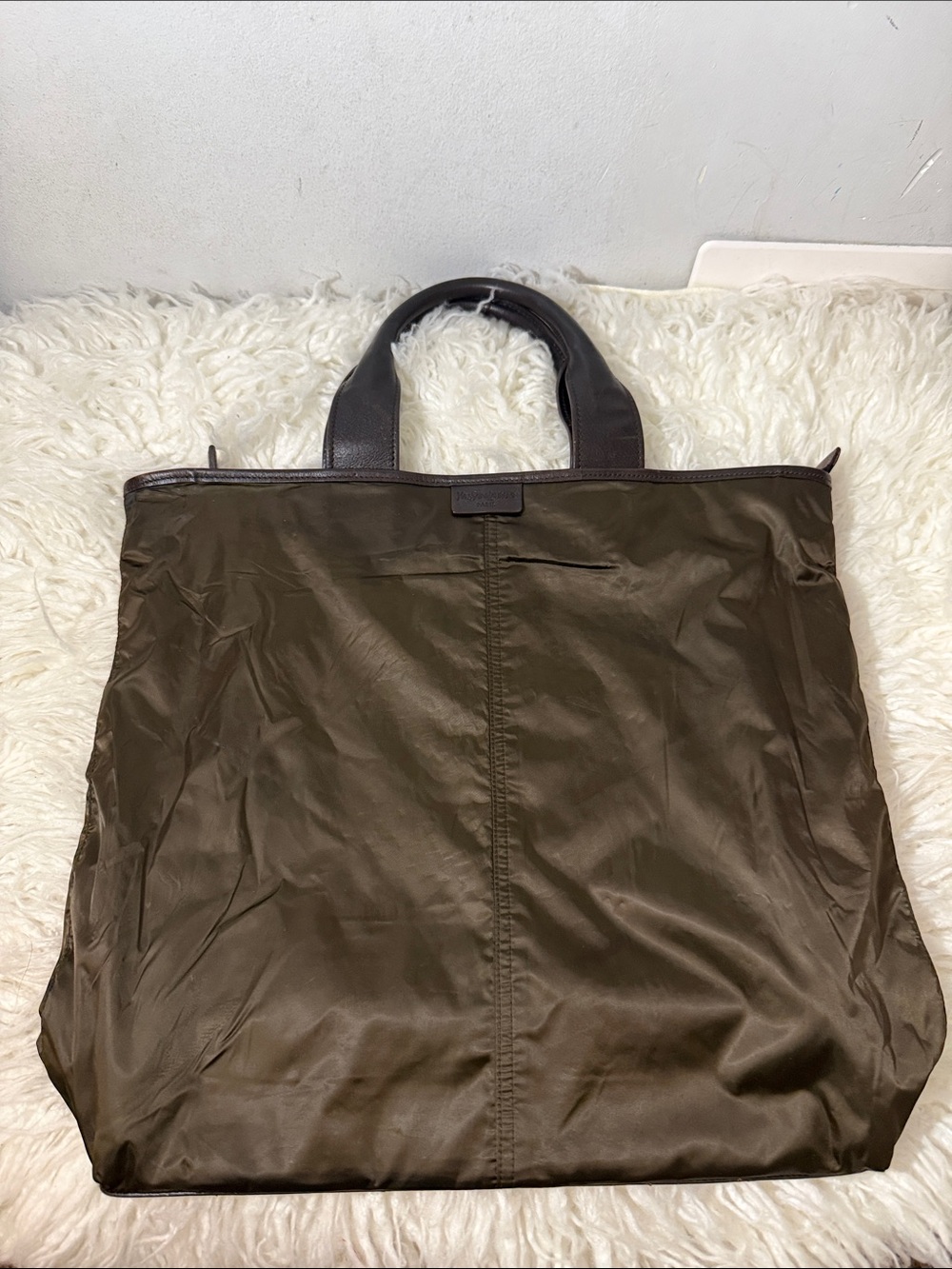Yves Saint Laurent Tote Bag - Classic Carryall Nylon / leather top handle Large